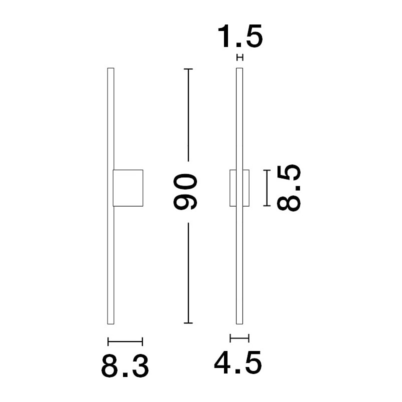 Kinkiet LED czarny minimalistyczny | Decolab24