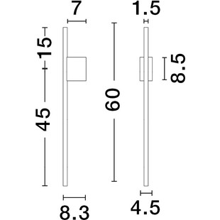Kinkiet LED String LED II czarny 60cm | Decolab24