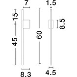 Kinkiet LED String LED II czarny 60cm | Decolab24