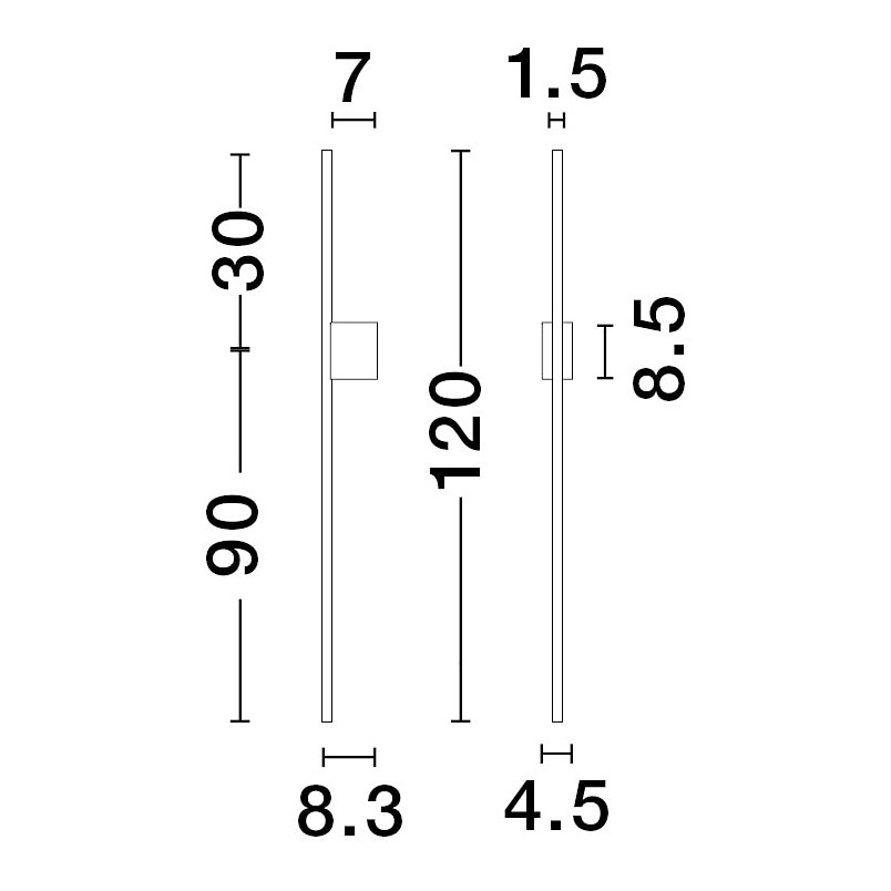 Kinkiet LED String LED II 120cm czarny - Decolab24