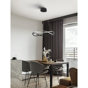 Lampa wisząca nowoczesna Nanni LED 45cm czarna