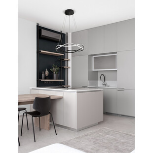 Lampa wisząca nowoczesna Nanni LED 60cm czarna