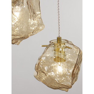 Lampa wisząca Luxe: Bursztynowy żyrandol 5 punktów | Decolab24