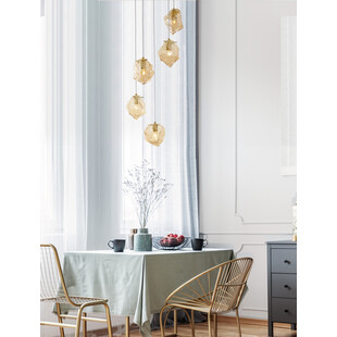 Lampa wisząca Luxe: Bursztynowy żyrandol 5 punktów | Decolab24