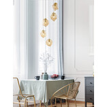 Lampa wisząca Luxe: Bursztynowy żyrandol 5 punktów | Decolab24