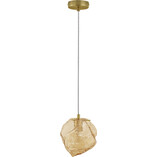 Lampa wisząca szklana Luxe | Bursztynowa | Decolab24