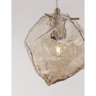 Lampa wisząca szklana Luxe | Bursztynowa | Decolab24