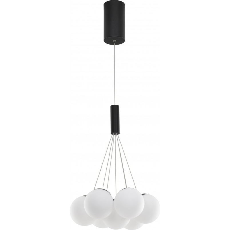 Lampa wisząca Nebbia VII - Szklane kule biało-czarne | Decolab24