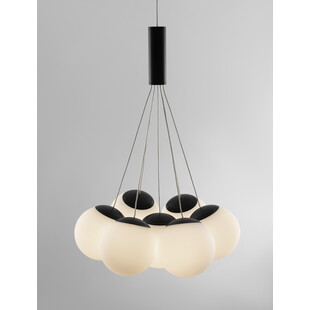 Lampa wisząca Nebbia VII - Szklane kule biało-czarne | Decolab24