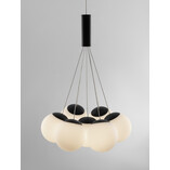Lampa wisząca Nebbia VII - Szklane kule biało-czarne | Decolab24