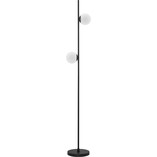 Lampa podłogowa Nebbia | Szkło biało-czarne | Decolab24