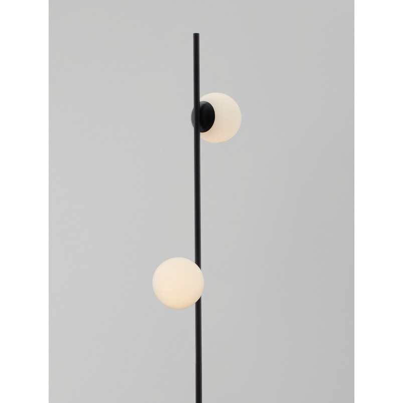 Lampa podłogowa Nebbia | Szkło biało-czarne | Decolab24