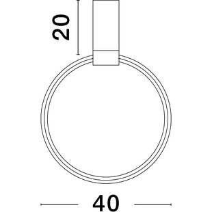 Plafon okrągły nowoczesny Rave LED 40cm biały