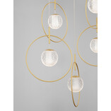 Lampa wisząca glamour Ring Ball V - Złota, 5 punktów | Decolab24