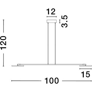 Lampa wisząca LED czarna | Field 2-punktowa 100cm - Decolab24
