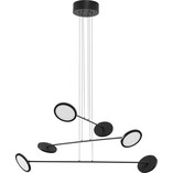Lampa wisząca LED 6 punktów czarna | Decolab24