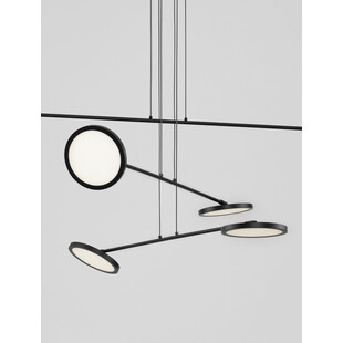 Lampa wisząca LED 6 punktów czarna | Decolab24