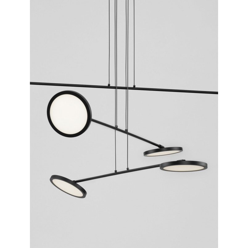 Lampa wisząca LED 6 punktów czarna | Decolab24