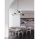 Lampa wisząca LED 6 punktów czarna | Decolab24