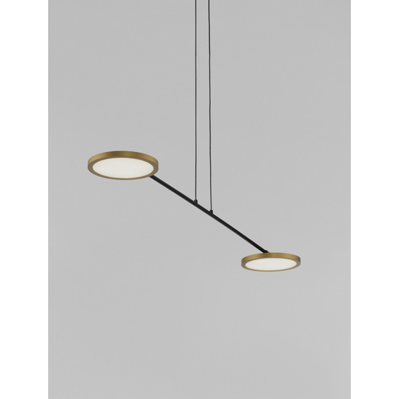 Lampa wisząca LED Field - złota i czarna | Decolab24