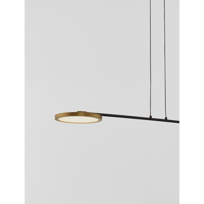 Lampa wisząca LED Field - złota i czarna | Decolab24