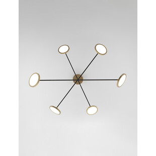 Lampa wisząca LED złota/czarna | Nowoczesny żyrandol 6 punktów