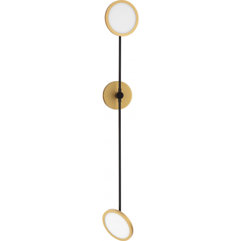 Kinkiet podwójny LED złoty/czarny - Nowoczesny design | Decolab24