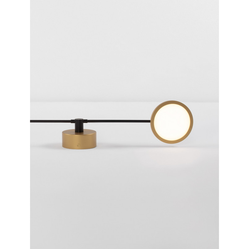 Kinkiet podwójny LED złoty/czarny - Nowoczesny design | Decolab24