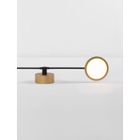 Kinkiet podwójny LED złoty/czarny - Nowoczesny design | Decolab24