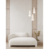 Lampa Wisząca Eloise III | Szkło Białe/Złote - Decolab24