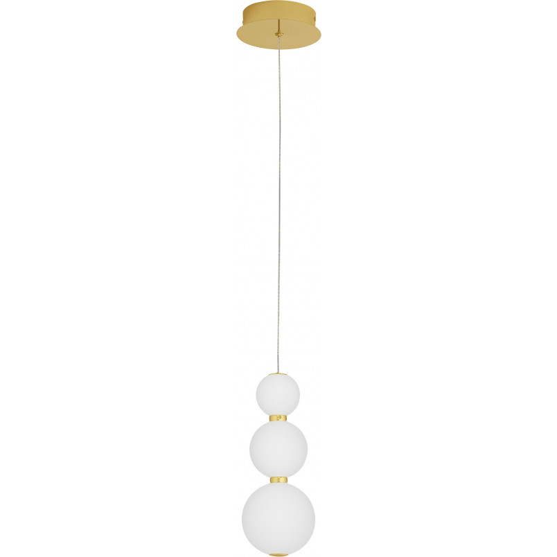 Lampa wisząca Eloise LED - szklane kule biały/złoty | Decolab24