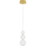 Lampa wisząca Eloise LED - szklane kule biały/złoty | Decolab24