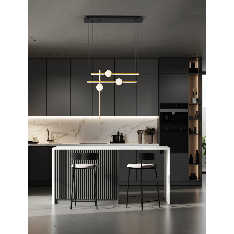 Lampa Wisząca Glamour Złota Marks LED | Decolab24