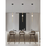 Lampa wisząca glamour Marks LED | Złota, Nowoczesna | Decolab24