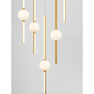 Lampa Wisząca Glamour Złota 5-Punktowa Marks LED | Decolab24