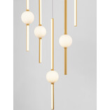 Lampa Wisząca Glamour Złota 5-Punktowa Marks LED | Decolab24