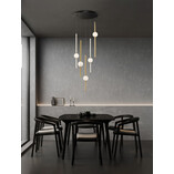 Lampa Wisząca Glamour Złota 5-Punktowa Marks LED | Decolab24