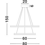 Lampa wisząca Davis II LED | Czarny/Złoty - Decolab24