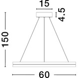 Lampa wisząca Davis LED | Czarna i Złota | Decolab24