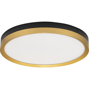 Plafon okrągły nowoczesny Davis LED 40cm czarny / złoty mosiądz