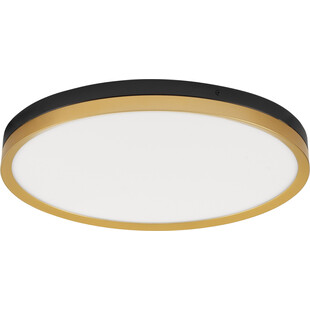 Plafon okrągły nowoczesny Davis LED 50cm czarny / złoty mosiądz
