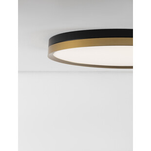 Plafon okrągły nowoczesny Davis LED 50cm czarny / złoty mosiądz