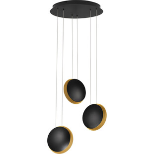Lampa wisząca LED Case: Nowoczesny design, czarno-złota