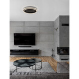 Plafon LED czarny Sallow 45cm - Nowoczesne oświetlenie