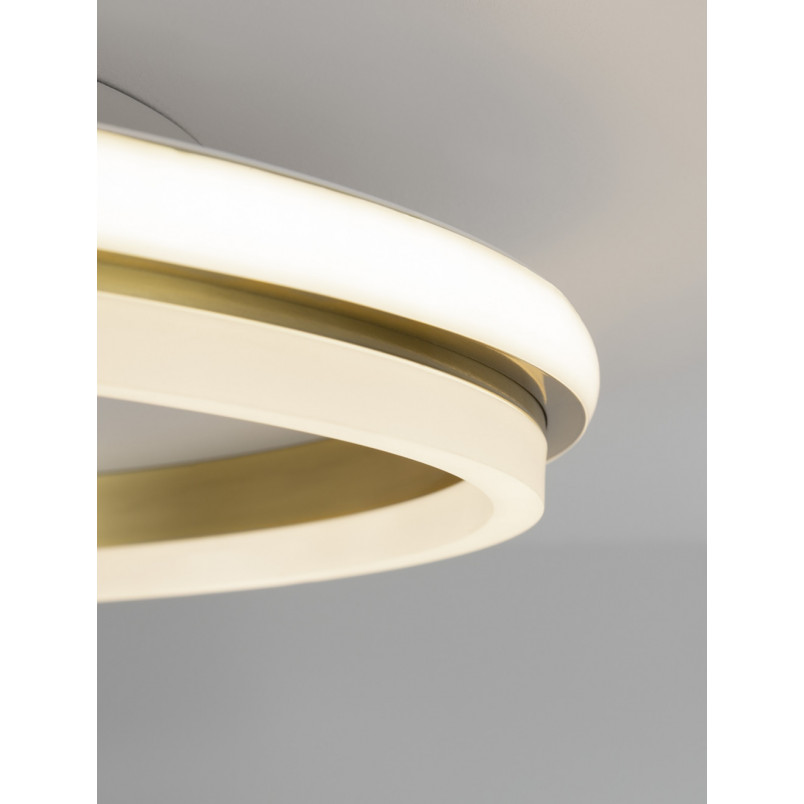 Plafon Glamour Sallow LED - Biało-złoty | Decolab24