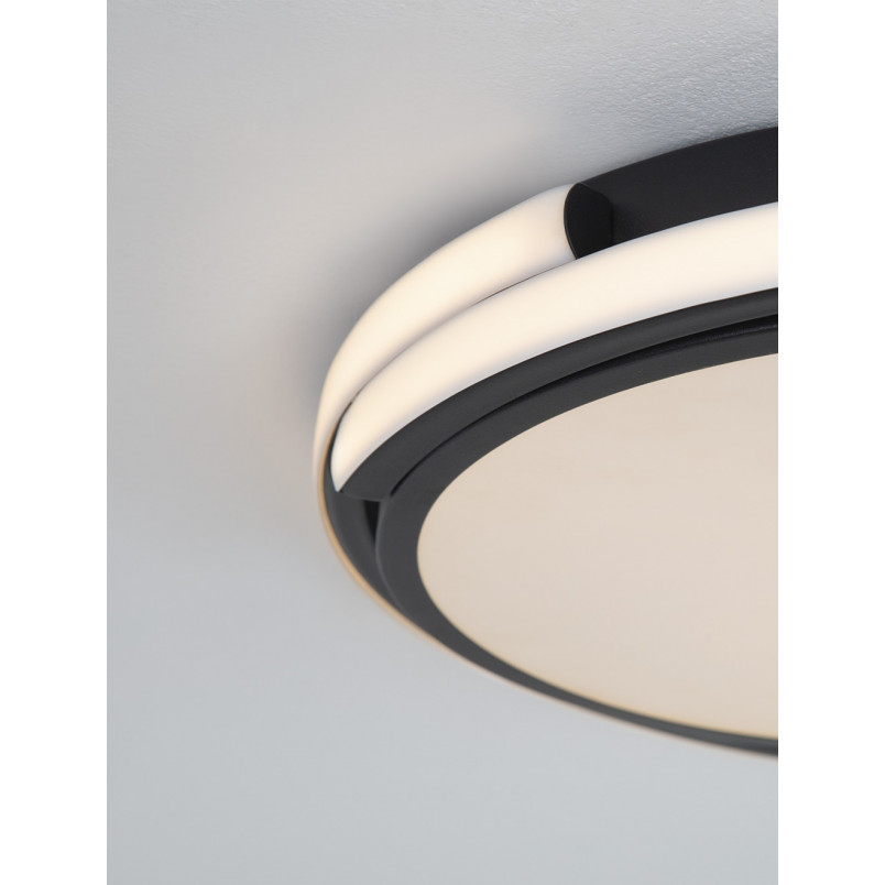 Plafon LED Czarny 40cm - Nowoczesne Oświetlenie | Decolab24