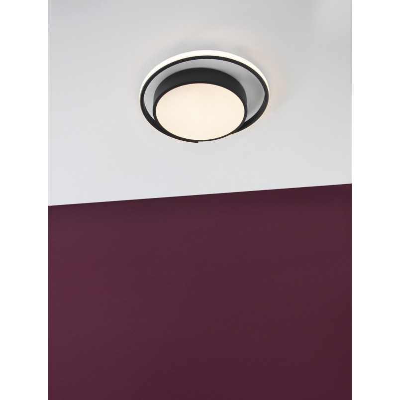Plafon LED Czarny 40cm - Nowoczesne Oświetlenie | Decolab24