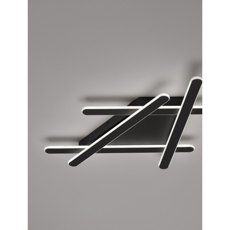 Plafon LED Salix 75cm Czarny | Nowoczesne Lampy Decolab24