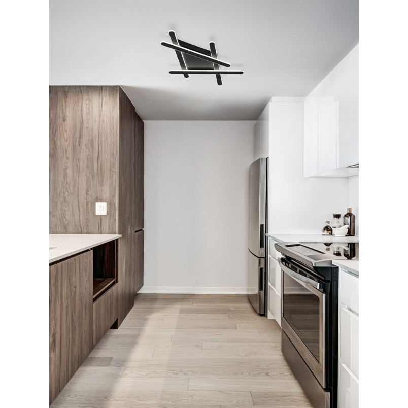 Plafon LED Salix 75cm Czarny | Nowoczesne Lampy Decolab24