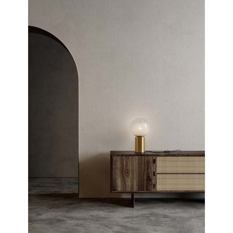 Lampa stołowa szklana kula Lian | Decolab24